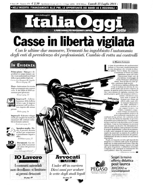 Italia oggi : quotidiano di economia finanza e politica